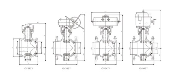 V型調節(jié)球閥結構圖
