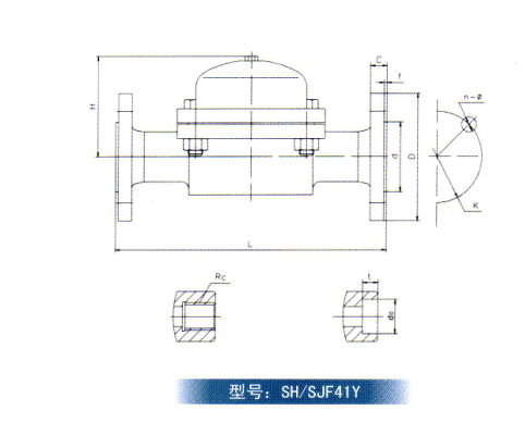 雙金屬片式蒸汽疏水閥結(jié)構圖